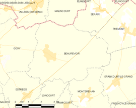 Mapa obce Beaurevoir