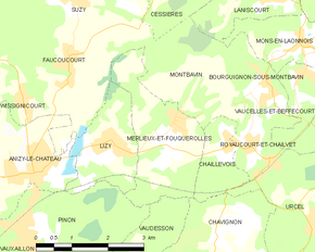 Poziția localității Merlieux-et-Fouquerolles