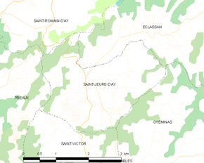 Poziția localității Saint-Jeure-d'Ay