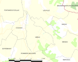 Mapa obce Vibrac