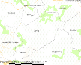 Mapa obce Vérac