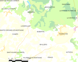 Mapa obce Bubertré
