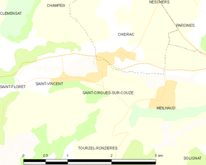 Poziția localității Saint-Cirgues-sur-Couze