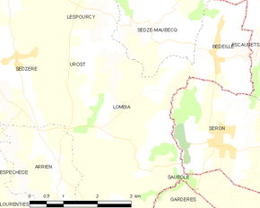 Poziția localității Lombia