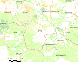 Mapa obce Sare