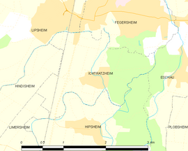 Mapa obce Ichtratzheim