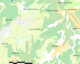 La Côte-d'Arbroz - Localizazion