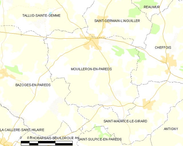Poziția localității Mouilleron-en-Pareds