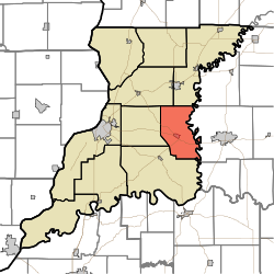 Стив Тауншип, Кокс округы, Indiana.svg бөлектелген карта