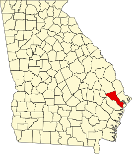 Locatie van Bryan County in Georgia