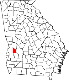 Harta e Webster County në Georgia
