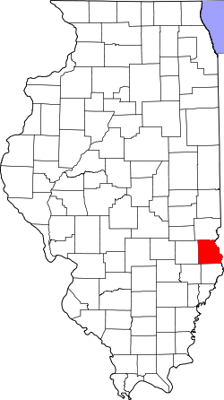 Karte von Crawford County innerhalb von Illinois