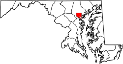 Map of Maryland highlighting Baltimore City.svg