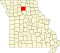 Kort over Missouri, der fremhæver Linn County.svg