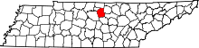 Harta e Smith County në Tennessee