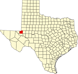 Map of Winkler County within Texas