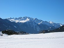 Le versant nord (Maurienne) du massif des Cerces (chaînon du Thabor), depuis Aussois.