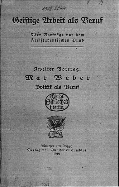 File:Max Weber - Politik als Beruf Seite 01.jpg