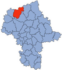 Okres Mława na mapě vojvodství