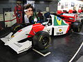 Ayrton Senna's MP4/8 on display at Donington, the site of his famous wet-weather victory in 1993.