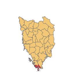Location of Medulin in Istria