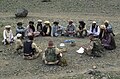 Meeting between US soldiers and Afghan villagers in July 2002