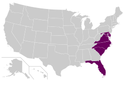 Mid-Eastern Athletic Conference locations