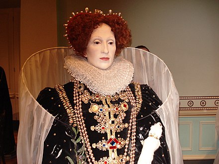 Waxwork of Elizabeth I in London