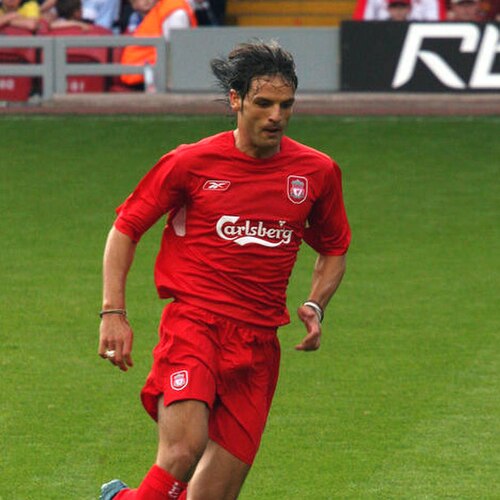 Fernando Morientes (pictured in August 2005) joined Liverpool during the January transfer window