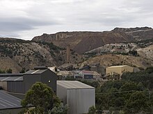 Mount Lyell mine in 2014 Mt Lyell Mine, Queenstown, Tasmania (13192773065).jpg