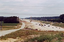 Der Bahnhof während der Bauphase im Jahre 2003