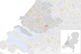 Locatie van de gemeente Papendrecht (gemeentegrenzen CBS 2016)