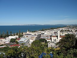 Vy over Napier ved Hawke's Bay.