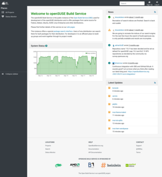 <span class="mw-page-title-main">Open Build Service</span>