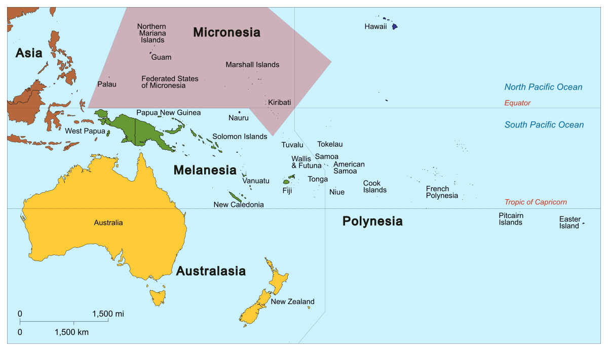 Micronesia On World Map Micronesia   Wikipedia