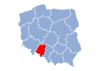 Plasseringa til Opole-voivodskapet i Polen