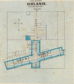 Orland, Indiana from 1876 Atlas Orland, Indiana 1876.PNG