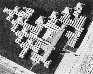Municipal Orphanage in Amsterdam by Aldo van Eyck (1960), "Aesthetics of Number", architectural movement Structuralism.