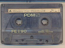 PDM-branded Compact Cassette tape PDM FE-X 90 cassette 01.jpg