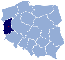 Розташування міста Свебодзін