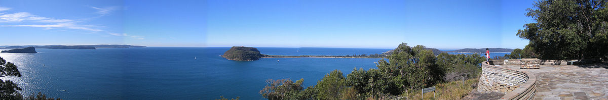 Udsigt fra West Head Lookout til Barrenjoey