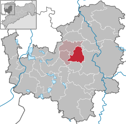 Läget för kommunen Parthenstein i Landkreis Leipzig