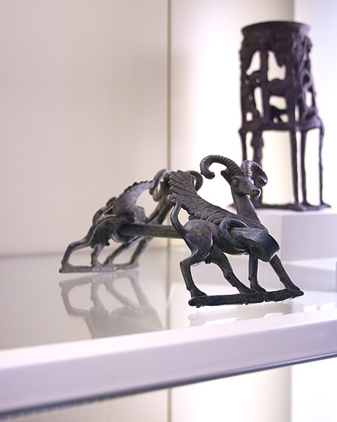 A Luristan bronze horse bit