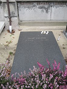 Tombstone of Jaap van Vegter, Begraafplaats Sint Petrus Banden [nl], The Hague PetrusBandenTheHague6.JPG