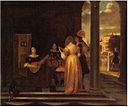 Pieter de Hooch - Şehir manzaralı bir terasta müzikli parti.jpg