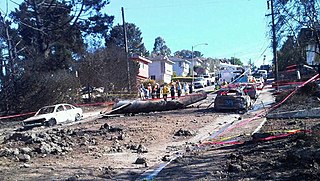 <span class="mw-page-title-main">San Bruno pipeline explosion</span> 2010 natural gas pipeline explosion which killed 8 people