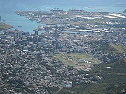 Port Louis harbour, Mauritius from the mountain Le Pouce.jpg
