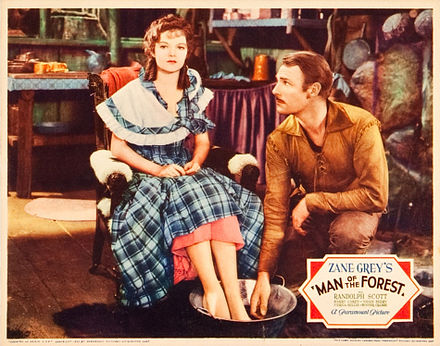 With Verna Hillie in Man of the Forest, 1933