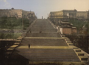 The Potemkin Stairs (1834–41) in Odessa, Ukraine.