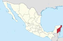 Quintana Roo within Mexico